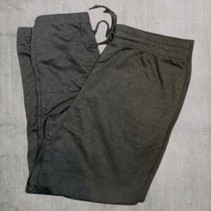 French Terry Basic Drawstring Joggers w/ Pockets in Charcoal